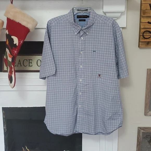 Tommy Hilfiger plaid short sleeve shirt - Picture 1 of 7